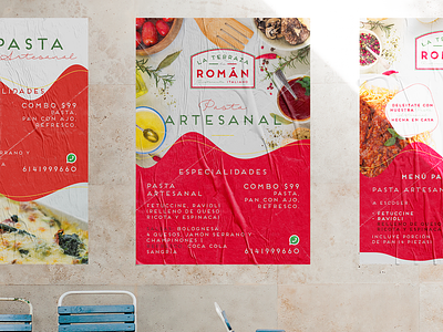 La Terraza de Román design graphic graphic design italian italian food italiano logo mock up mockup poster art poster collection posterdesign ristorante