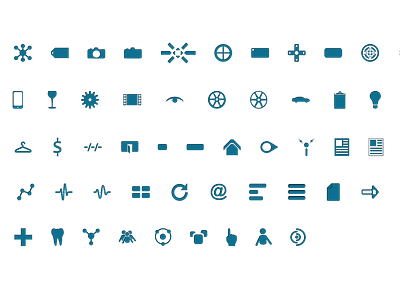 Icons Display Set icons illustraion