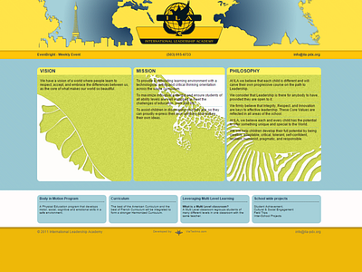 ILA International Leadership Academy graphic design html 5 html css illustration javascript