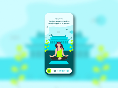 Mind Beats animation app appdesign design designinspiration figmadesign illustration mobile app stayhome staysafe ui ux vector visualdesign