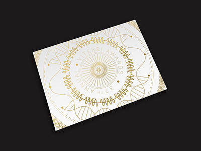 USC Viterbi Save The Date deboss design foil print