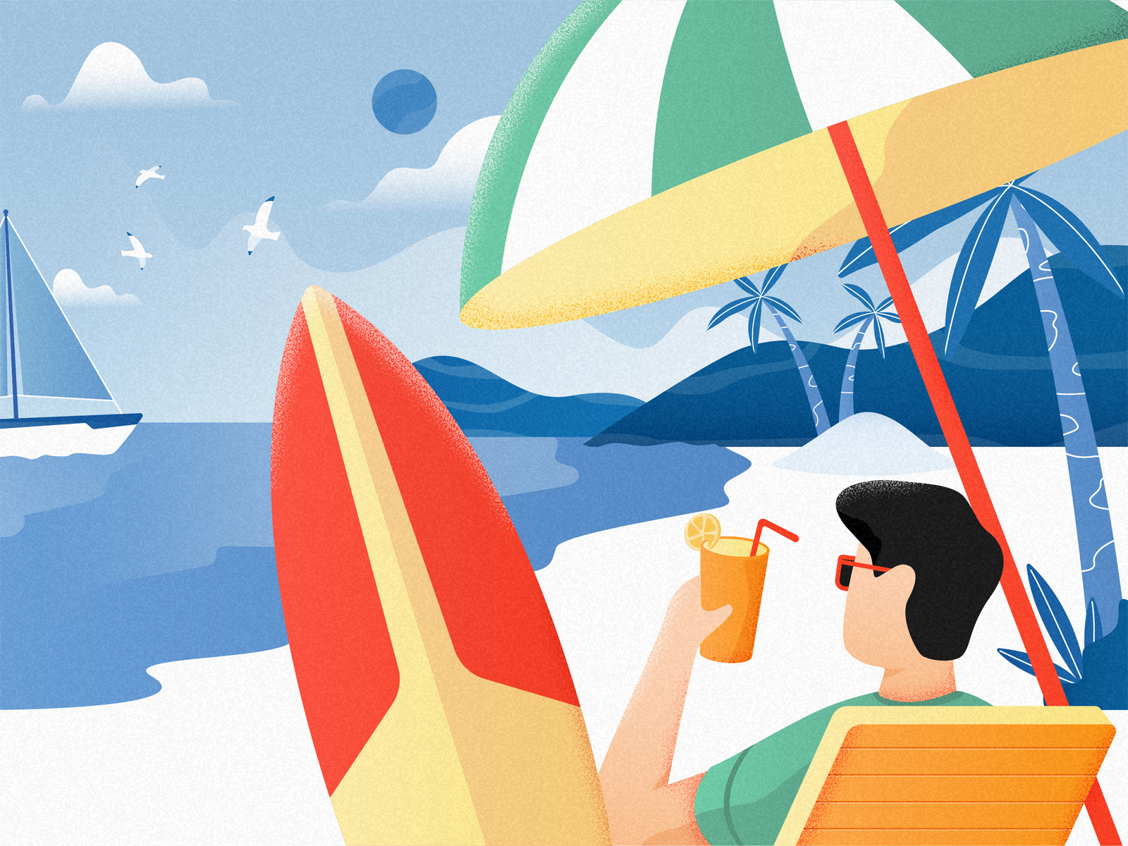 Relax Illustration by Orely on Dribbble