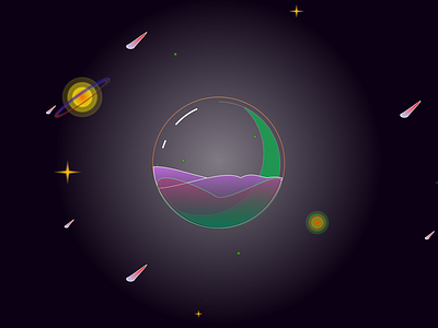 2nd Glass Planest art challenge circle design design digital figma illustration layers orbit planets shapes space vector