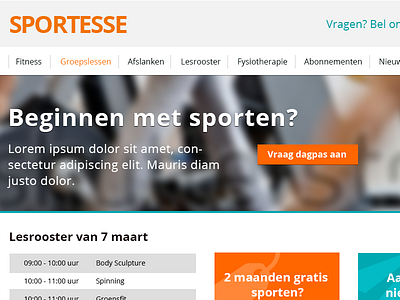 Sportesse webdesign webdesign
