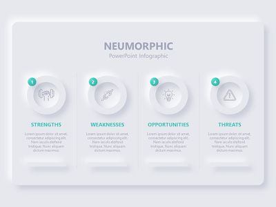 Neumorphic Powerpoint Infographic