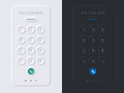 Neumorphic Add Number UI Design