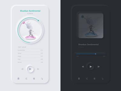 UI Music APP Design Neumorphic