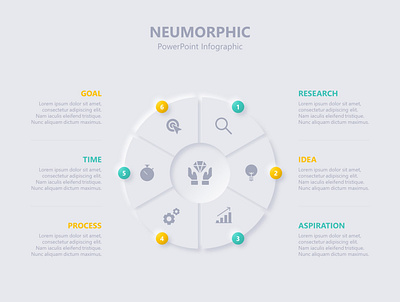 Neumorphic Design Infographic app branding design icon illustrator infographic minimal ppt ppt design ui ux web website