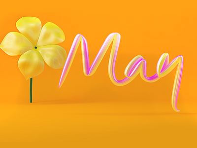 006. May 3d 3dart c4d candy cinema4d delicious digitalart flowers graphicdesign summer typography vfx