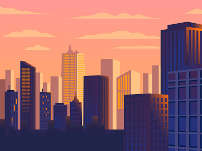 Urban city Background by Muhammad Setiawan on Dribbble