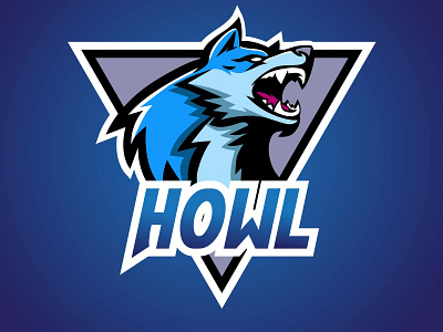 Blue Wolf Esport Gaming Logo Converted esport esportlogo howl wolf wolf logo