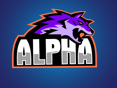 Purple Wolf Esport Gaming Logo design esport esportlogo icon vector wolf