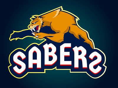 Sabertooth Or Smilodon Mascot Esport Logo