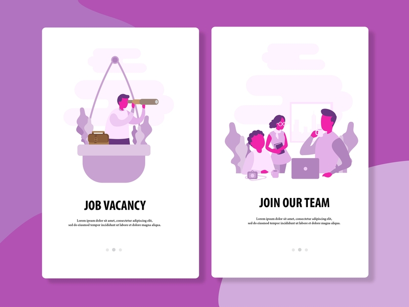 Job Looking And Recruitment Vector Template By Muhammad Setiawan