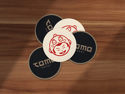 Tomo Sushi 🥢 brand identity branding chibi coasters graphic design illustration jeffrey dirkse logo logotype maki mascot mascot logo nigiri restaurant restaurant branding salmon seafood sushi visual identity