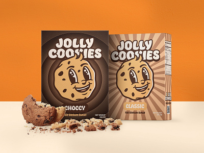 Jolly Cookies 🍪 box brand identity branding cookie cookie shop delivery food graphic design illustration jeffrey dirkse logo packaging sweets take away visual identity