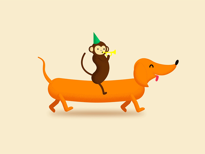 Wienerdog and Monkey Forest Party