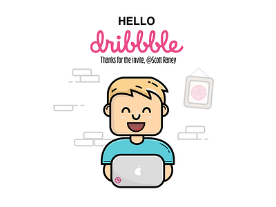 Hello Dribbble debut design