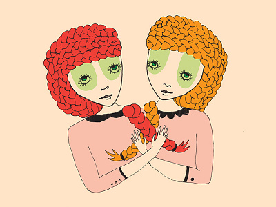 sisters, not blisters. illustration