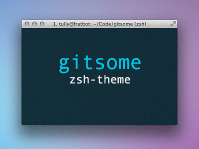 Gitsome ZSH Theme prompt simple theme zsh