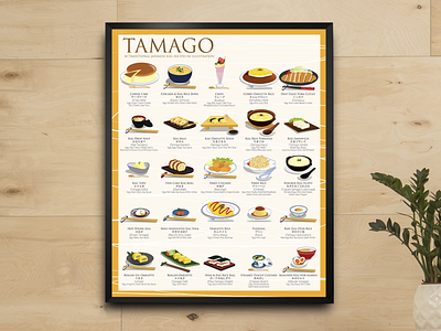 Tamago (Japanese Egg) Poster adobe illustrator design food food and drink food art illustration illustrator art japan japanese food poster vector