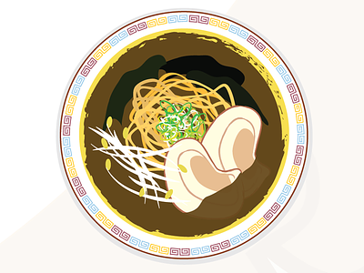 Curry Ramen adobe illustrator design food food and drink food art illustration illustrator art japan japanese food poster ramen vector