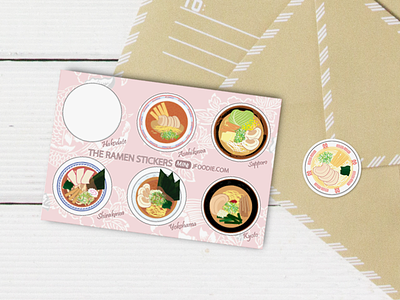 Sticker Sheet adobe illustrator design food food and drink food art illustration illustrator art japan japanese food poster ramen sticker sticker set vector