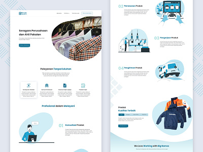 #Alternative — Boogie Apparel Indonesia Landing Page b2b blue clean corporate flat homepage landing page layout light uiux