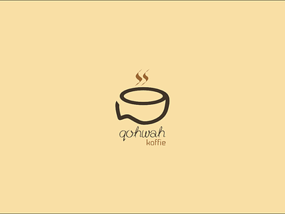 Qohwah Koffie Logo & Branding Design branding brown coffee design flat inspiration logo vector