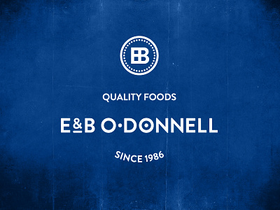 E&B O'Donnell branding food identity logo logotype seal stamp