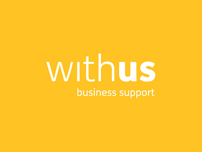 WithUs branding business copy identity logo logotype naming phrase support type