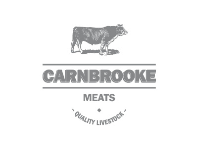 Carnbooke Meats Logo branding food identity logo meat typography