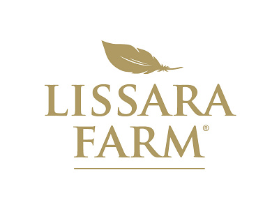 Lissara Farm branding chicken feather food identity logo poultry