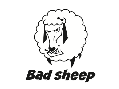Bad bad sheep character logo