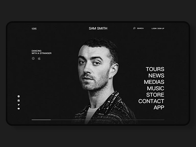 Sam Smith Web Design animation branding design typography ui ux web website 平面