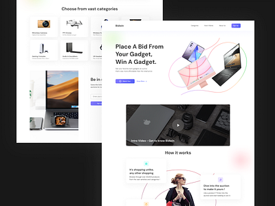 Bidding Website Landing Page Design