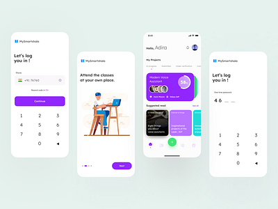 My Smartshala adobe xd app design figma interaction design mobile app design prototyping ui ui design uiux design user experience ux