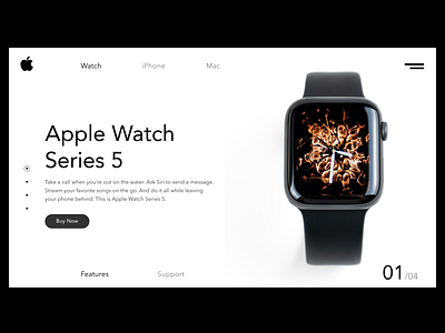 Apple Watch Landing Page adobe photoshop adobe xd animation art brand branding branding agency branding design css 3 design figma ui ux