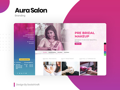Aura Salon - Spa, Beauty & Hair Salon WordPress Website Design