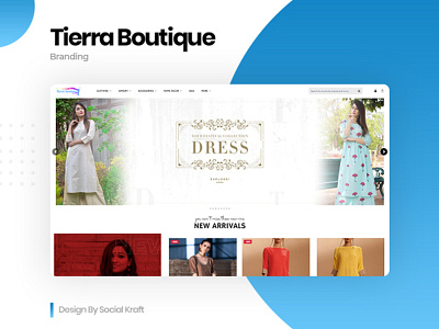 Women's Online Boutique & Clothes Website Design, UIUX