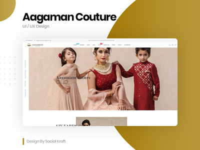 Women's Fashion & Clothing Website - AAGAMAN COUTURE clothes shop clothing clothing brand home page design landing page design uiux website ui design website ux