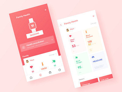 Family Health android app app color concise design familiar health health care interface mobile sweet ui warm