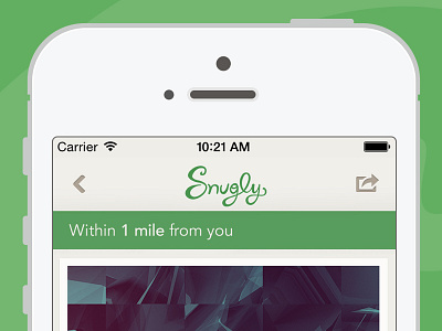 Snugly app ios mobile ui ux