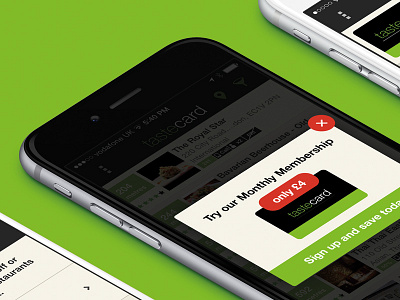 Tastecard android app ios app ui ux