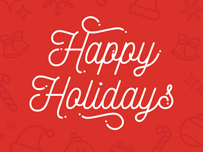 Happy Holidays from HMSD custom type holidays card lettering