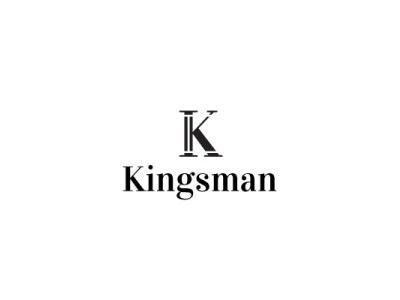 KINGSMAN black white branding design finance graphic design icon k letter logo k logo lawyer lettermark logo luxury luxury brand luxury branding luxury logo minimalist wordmark