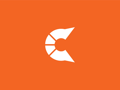 Logo C Simple alphabate branding clean concept design graphic design icon letter c logo minimalist orange simple design white
