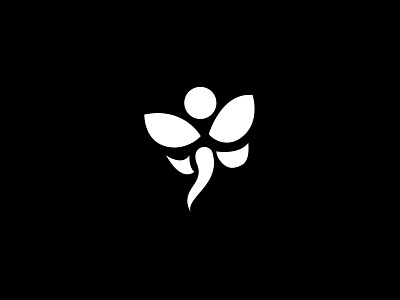 Abstract Icon black black white branding flower logo graphic design icon illustration logo mature logo minimalist nature plant logo simple simple design simple icon strong vector white