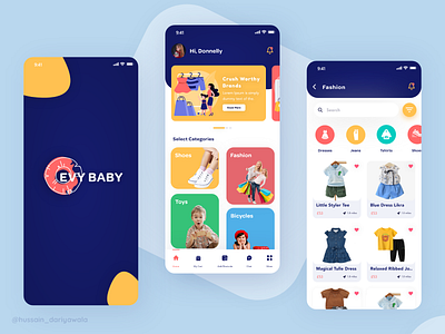 Evy Baby- E-Commerce adobe illustrator adobe xd android branding design graphic design illustration logo ui uidesign ux design