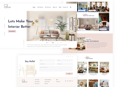 Wonder Studio - Interior Design Website adobe illustrator adobe xd android branding design illustration logo ui uidesign ux design